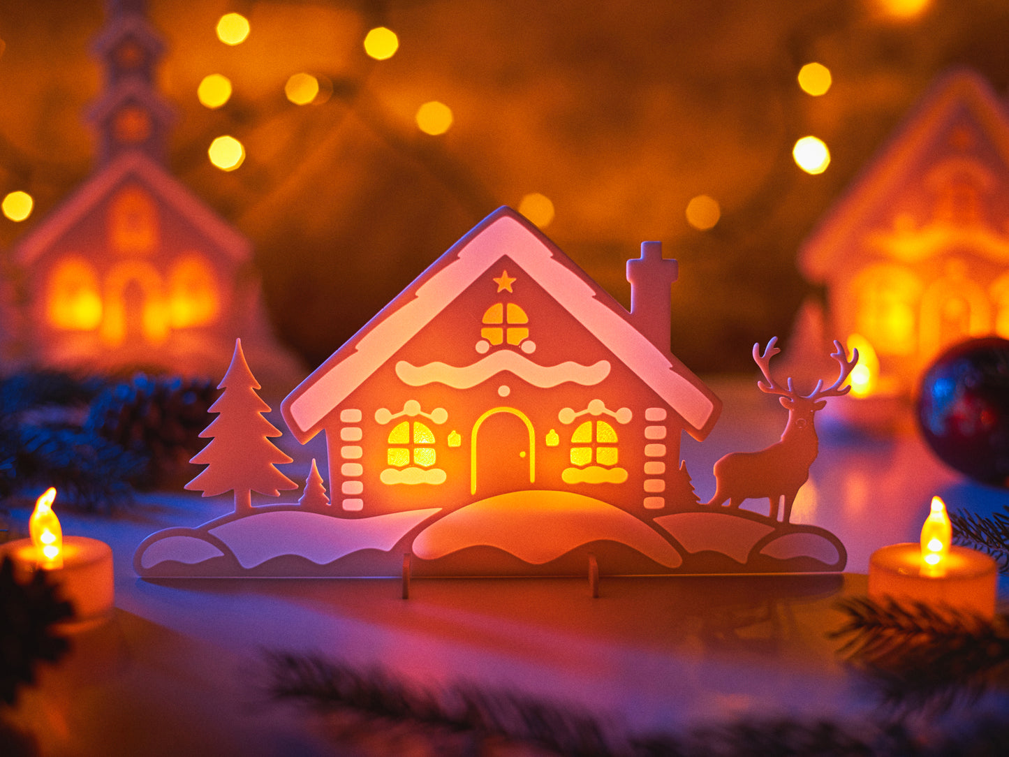 Beleuchtete LED-Weihnachtshäuser – Zauberhafte Winterdeko für Weihnachten