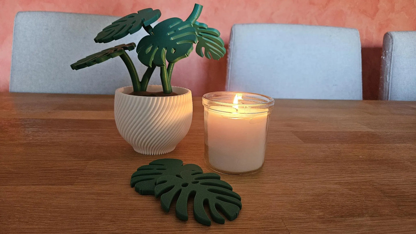 Magnetische Monstera-Pflanze Untersetzer – Multifunktionale Dekoration und Getränkeschutz