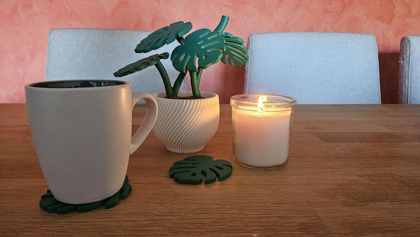 Magnetische Monstera-Pflanze Untersetzer – Multifunktionale Dekoration und Getränkeschutz