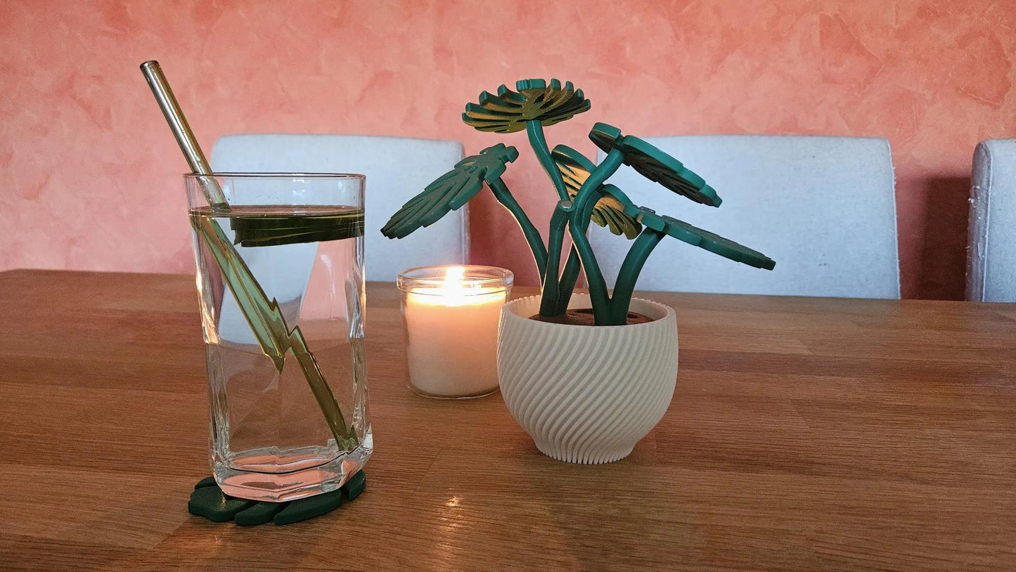 Magnetische Monstera-Pflanze Untersetzer – Multifunktionale Dekoration und Getränkeschutz