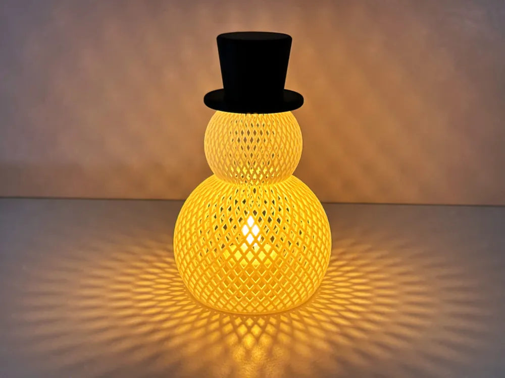 LED Schneemann Lampe – Leuchtende Winterdeko mit Zylinderhut
