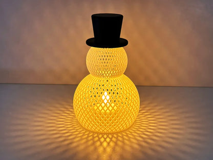 LED Schneemann Lampe – Leuchtende Winterdeko mit Zylinderhut