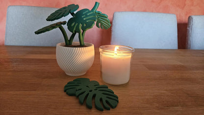 Magnetische Monstera-Pflanze Untersetzer – Multifunktionale Dekoration und Getränkeschutz