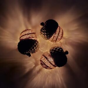 Leuchtende Eicheln im 3er-Set